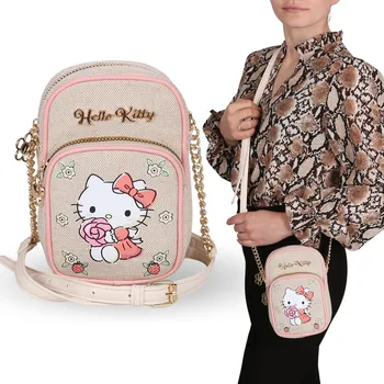 Kabelka Hello Kitty lněná taška béžová