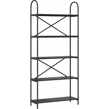 Knihovna Police dřevěná VidaXL 80 x 30 cm dub černý