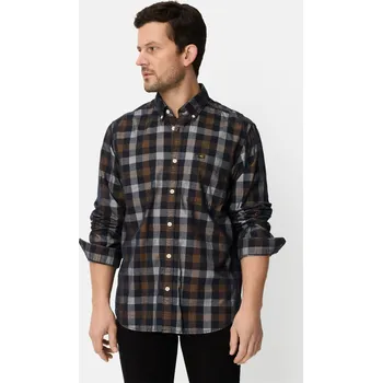 Pánská košile KOŠILE CAMEL ACTIVE LONGSLEEVE SHIRT DARK BROWN