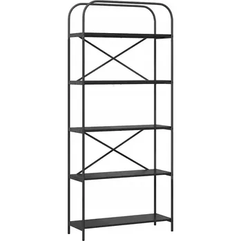 Knihovna Police dřevotřísková VidaXL 80 x 30 cm černý dub