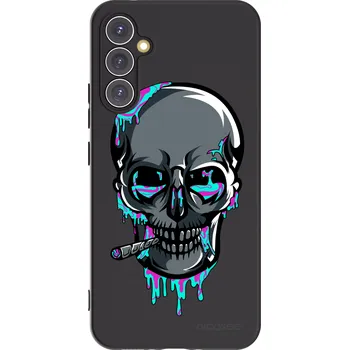 Pouzdro na mobilní telefon Picasee silikonový černý obal pro Samsung Galaxy A34 5G A346B - EARTH - Lebka 3.0