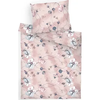 Povlečení Povlečení krep Bloom elegance pudrová 140x200, 70x90 cm