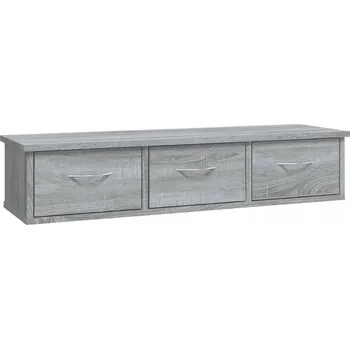 Komoda Nástěnná skříňka, šedý dub sonoma, 88x26x18,5 cm