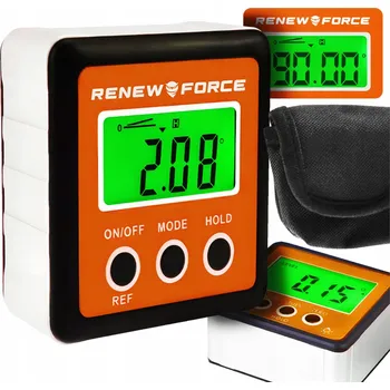 Úhloměr Digitální úhloměr Renew Force s podsvíceným LCD displejem 58 mm