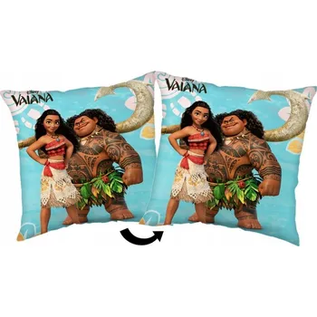 Polštář Polštář Disney Vaiana, dekorační polštář 40x40 cm Velur