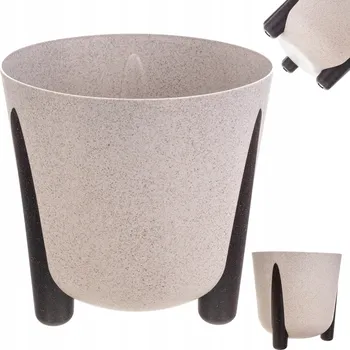 Květináč Květináč plast bílý Kadax 21 cm x 21 cm x 20 cm