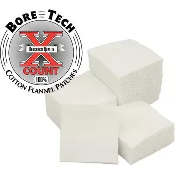 Sportovní střelba BoreTech Bavlněné čtvercové vytěráky X-Count pro kalibry 22