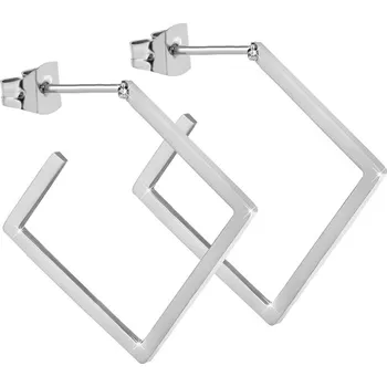 Náušnice Troli Čtvercové ocelové náušnice + 2 měsíce na vrácení zboží