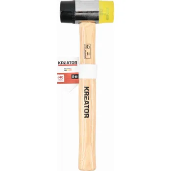Kladivo Palice gumová / plastová s dřevěnou rukojetí, 300 g, Kreator KRTH90607