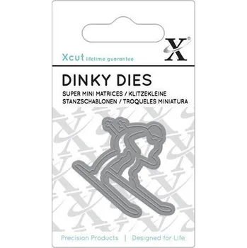 Výtvárné potřeby DOCRAFTS Xcut vyřezávací a embosovací kovové šablony - lyžař
