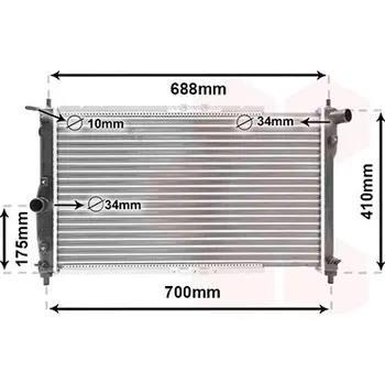 Chladič motoru Chladič, chlazení motoru VAN WEZEL 81002014