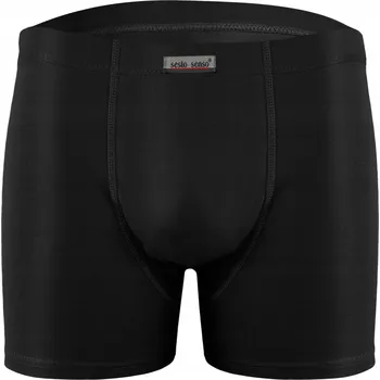 Boxerky Sesto Senso Pánské dlouhé boxerky černé XXL