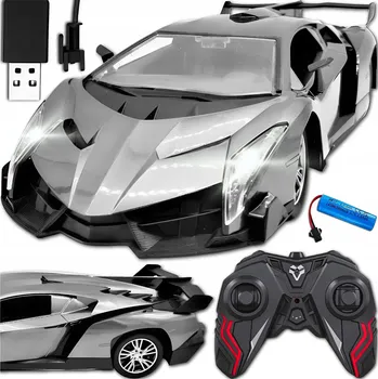 RC model auta Auto na dálkové ovládání MEMFLOW šedé s LED a otevíracími dveřmi