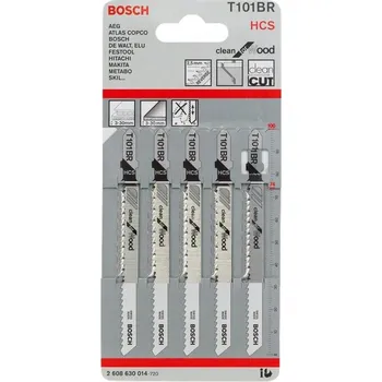 Příslušenství k pile BOSCH 2608630014 Pilový List do přímočaré pily T 101BR - 100 mm [5 ks]