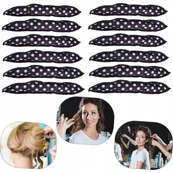 Vrták 12x Měkké natáčky na vlasy pro spaní – Vlny jako ze salonu, bez žehličky a kulmy