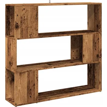 Knihovna Regál VidaXL 100 cm x 94 cm x 24 cm, rustikální dub