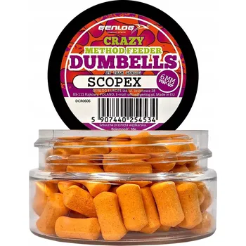 Boilies Crazy Dumbells Pop-Up činky GENLOG Scopex 6mm 10g