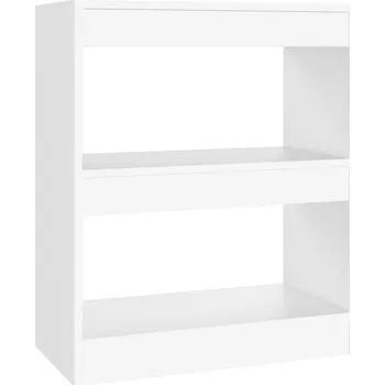 Knihovna Vidaxl Regál na knihy/přepážka, bílý, 60x30x72