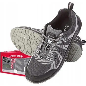 Pracovní obuv LAHTI PRO PRACOVNÍ POLOBOTKY Z 3D ÚPLETU ŠEDO-ČERNÉ S1 SRC S OCELOVOU ŠPIČKOU L30421 vel. 40