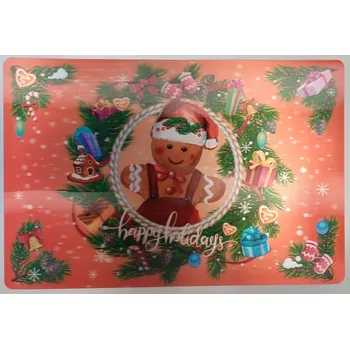 prostírání Prostírání na stůl 42 x 28 cm, holografické - VÁNOČNÍ