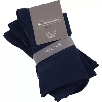 Dámské punčochy Dospělé bavlněné ponožky bez gumičky - 43-46 / tmavě modrá