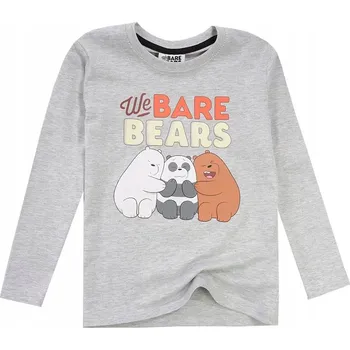 Chlapecké tričko EplusM dětské tričko s dlouhým rukávem bavlna šedé, velikost 146