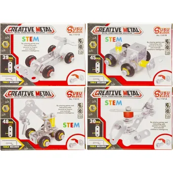 ostatní stavebnice Kovové vozidlo k sestavení - Malý inženýr DIY, 39 dílů