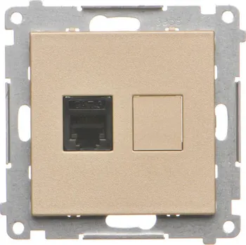 Elektrická zásuvka Zásuvka telefonní RJ12, 1 násobná, Simon 55 TF1.01/144, champagne metalizovaná