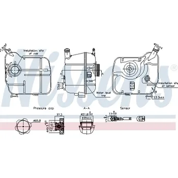 Chladič motoru Vyrovnávací nádoba, chladivo NISSENS 996239