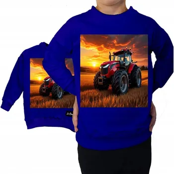 Pánská mikina Tepláková Mikina pro Chlapce Modrá Traktor 116/122