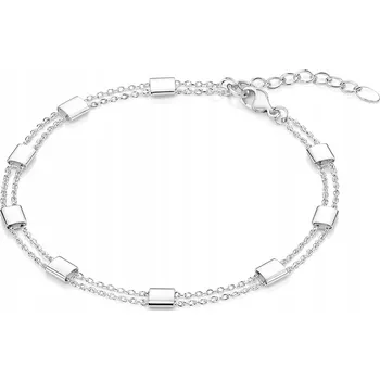 Náramek Dámský stříbrný náramek srdíčka stříbro o ryzosti 925 nastavitelný