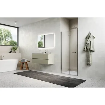 Sprchové dveře SOLF1 - ATYP dvoudílné skládací dveře pravé 70-120 cm SOLF1DSM1