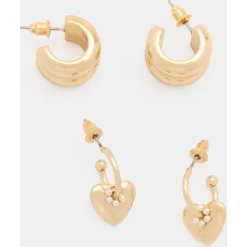 Náušnice Sinsay - Sada 2 párů náušnic - zlatá - 712EJ-GLD - 712EJ-GLD-ONE