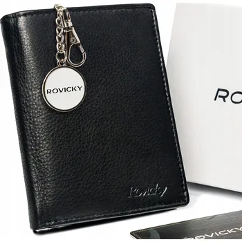 Peněženka Rovicky pánská peněženka z pravé kůže černá - muž