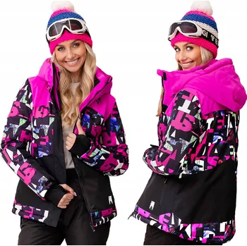 VESELÉ PÍSMENKA ZIMNÍ LYŽAŘSKÁ BUNDA NA SVAH NA LYŽE DÁMSKÁ TEPLÁ L