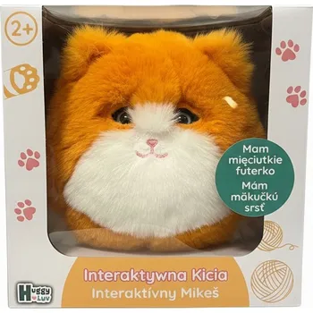 plyšák INTERAKTIVNÍ KOČIČKA HUGGY LUV MĚKKÝ KOŽÍŠEK