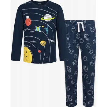Chlapecké oblečení Chlapecké zimní pyžamo dětské tmavě modré 122 Kosmos Endo
