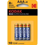 Baterie Kodak Max Super alkaline AAA 1,5 V, 4 ks