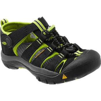 Chlapecká obuv dětské sandály KEEN Newport H2 K, black/lime green - 29