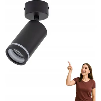 Stropní svítidlo přisazené TK-Lighting 10 W GU10 15,5 cm černé