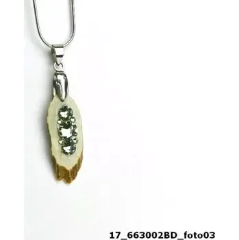 Brož Náhrdelník srnčí s kamínky Swarovski