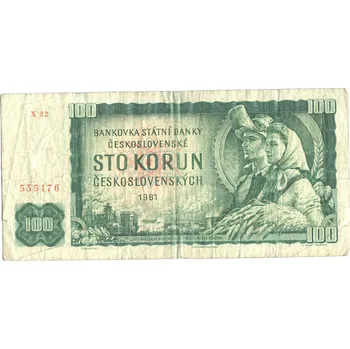 ČESKOSLOVENSKO. 100 korun 1961. Série X 32. Hej. 101c2..