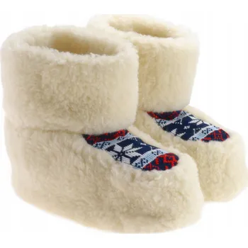 Dámská obuv Teplé Domácí Bačkory Pantofle Dámské Vysoké Tmavě Modré s Vlnou Velikost 38 39