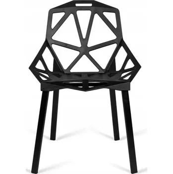 Jídelní židle Set čtyř jídelních židlí VECTOR černé (4 ks)