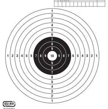 Terč na sportovní střelbu Vzduchovkový terč 14x14 cm
