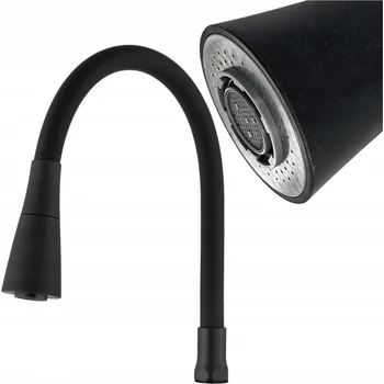 Vodovodní baterie Dvoufunkční flexibilní ramínko Invena pro baterie PLUS, černá