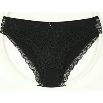 Dámské spodní prádlo HAN Bavlněné kalhotky s krajkou vzor 294 Velikost: XL, Barva: černá
