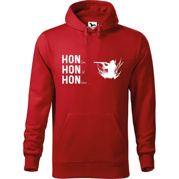 Pánská mikina DOBRÝ TRIKO Vtipná pánská mikina s potiskem Hon Velikost pánské mikiny: 2XL, Barva: Červená