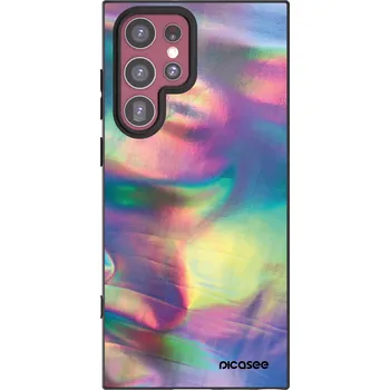 Pouzdro na mobilní telefon Picasee silikonový černý obal pro Samsung Galaxy S22 Ultra 5G - Holo