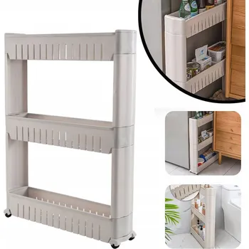 Koupelnový nábytek ÚZKÁ SKŘÍŇKA S 3 POLICEMI DO KUCHYNĚ NEBO KOUPELNY